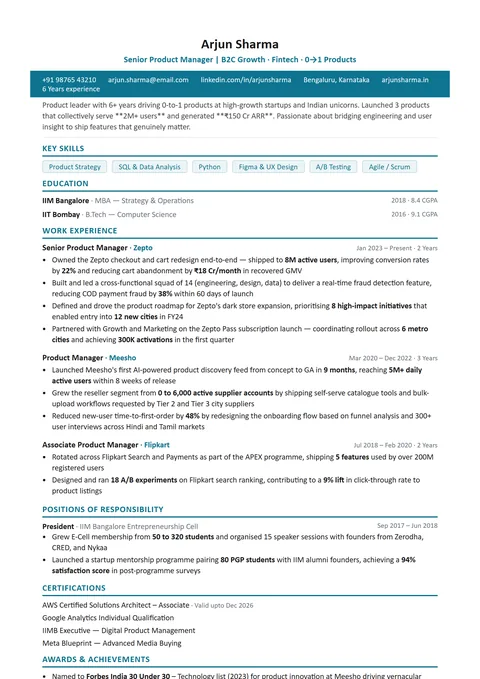 The Signal resume template