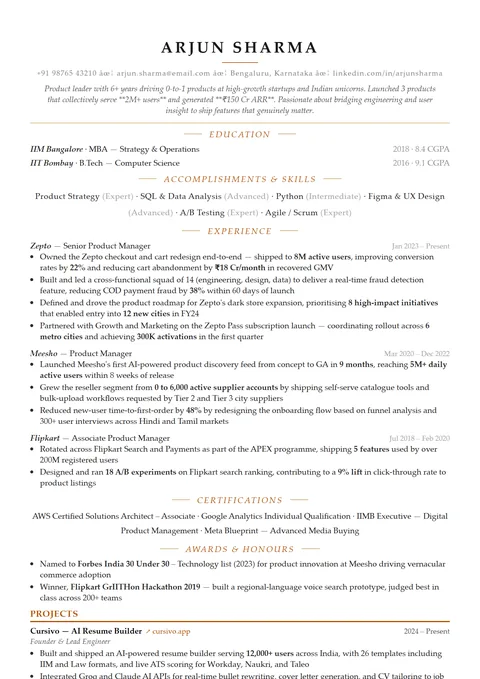 Senior Leadership resume template