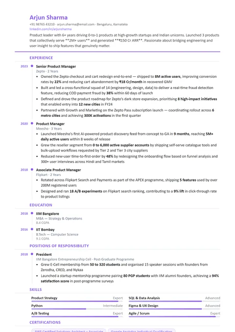 The Journey resume template
